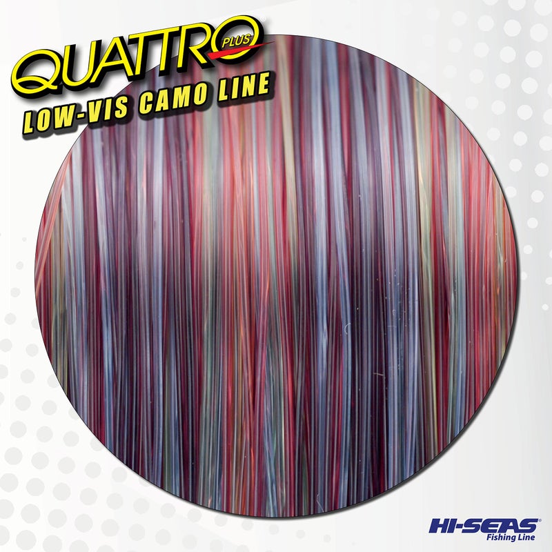 Hi-Seas Quattro Monofilament Line, 50 lb / 22.6 kg Test, .028 in / 0.70 mm Dia, 4-Color Camo, 1000 yd / 914 m - Image 3